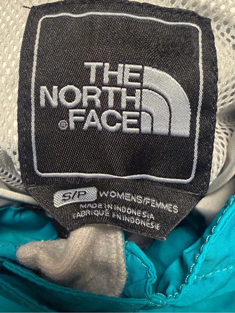 The North Face Aqua Blue & White Women's Rain Jacket